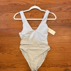 Tory Burch NWT Light Blue One Piece Swimsuit, women’s size small